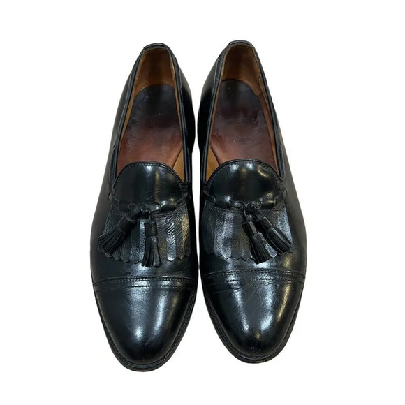 Allen Edmonds Dalton Kilite Tassel Loafer Shoe Mens Size 10 Black Leather - Picture 2 of 13